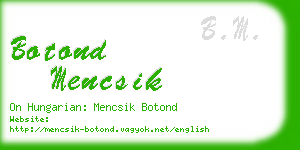 botond mencsik business card